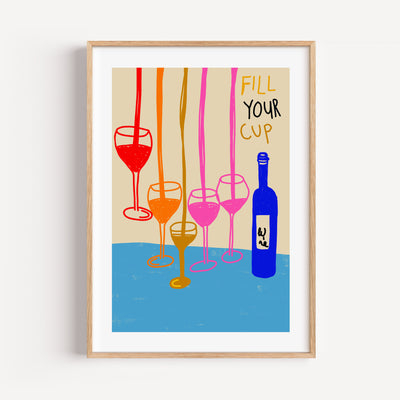 Fill Your Cap Wall Art Print By Paige Byrne