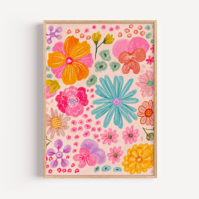 Flower Market Wall Art Print by Kartika Paramita