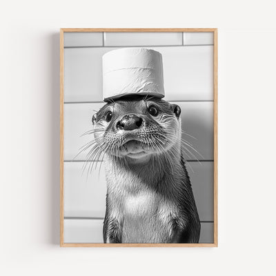 Whimsical Otter Wall Art Print